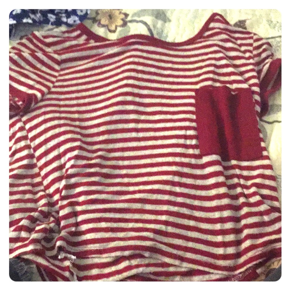 I’m selling this red and white stripe shirt:)